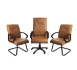 Fauteuil Président et Chaises Visiteurs – Ensemble Bureau en Similicuir