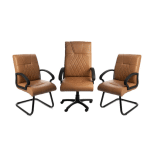 Fauteuil Président et Chaises Visiteurs – Ensemble Bureau en Similicuir