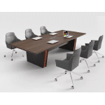 Table de réunion moderne en bois pour salle de conférence