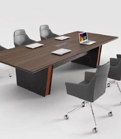 Table de réunion moderne en bois pour salle de conférence