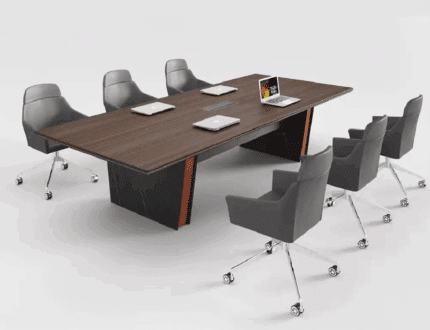 Table de réunion moderne en bois pour salle de conférence