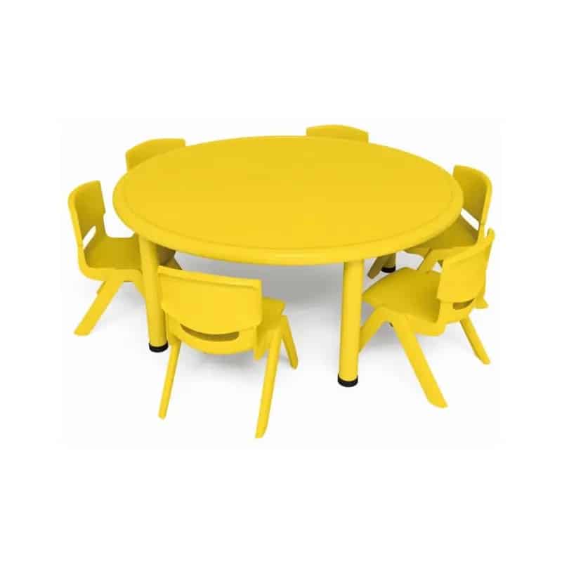 Table ronde en plastique colorée pour enfants crèche maternelle — BigOffice Maroc