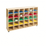 Meuble de Rangement à Chaussures avec 30 Cases Colorées – Idéal pour Écoles et Crèches