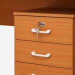 Bureau en Bois 120 cm avec Caisson 3 Tiroirs – Compact et Fonctionnel – Image 3