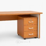 Bureau en Bois 120 cm avec Caisson 3 Tiroirs – Compact et Fonctionnel – Image 2