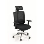 Chaise de Bureau Ergonomique en Maille avec Appui-Tête et Accoudoirs – Confort & Design Moderne – Image 4