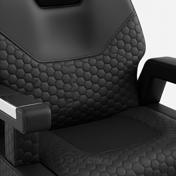 Chaise de Coiffeur Homme Professionnelle – Design Noir Luxueux – Image 2