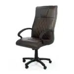 Fauteuil de bureau ergonomique en cuir marron - Confort supérieur