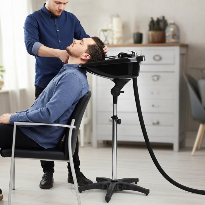 Lave-Tête Portable Professionnel pour Salon de Coiffure – Hauteur Réglable – Image 3