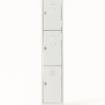 Vestiaire Métallique à 3 Portes avec Serrure – Casier de Rangement Sécurisé