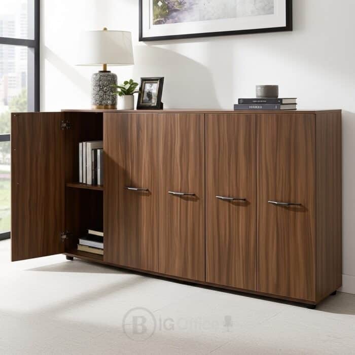 Bahut de Bureau 6 Portes en Bois – Rangement Élégant et Fonctionnel Dimension 220x110x45 cm – Image 4