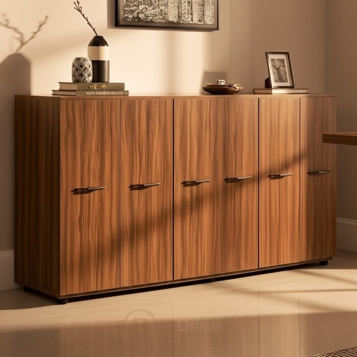 Bahut de Bureau 6 Portes en Bois – Rangement Élégant et Fonctionnel Dimension 220x110x45 cm – Image 5