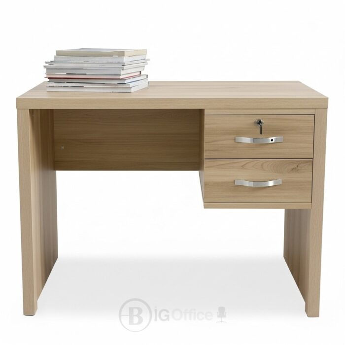 Bureau enfant 100x50 cm en bois MDF avec 2 tiroirs – Big Office Maroc – Image 3
