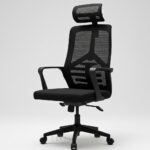 Chaise de Bureau Ergonomique en Maille Noire avec Appui-tête – Confort & Design | Big Office Maroc – Image 2