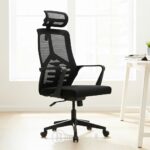 Chaise de Bureau Ergonomique en Maille Noire avec Appui-tête – Confort & Design | Big Office Maroc – Image 9
