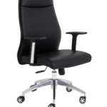 Fauteuil de direction ergonomique en similicuir noir