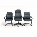 Ensemble chaise bureau président et chaises visiteurs en similicuir – Maroc
