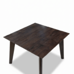 Table basse carrée en bois MDF couleur noyer foncé – Design moderne et robuste