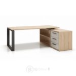 Bureau de Direction avec Retour et Caisson 160x80 cm MDF – 3 Tiroirs – Image 2