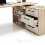 Bureau de Direction avec Retour et Caisson 160x80 cm MDF – 3 Tiroirs – Image 3