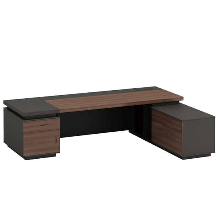 Bureau de Direction Moderne en Bois Noyer – Big Office Maroc – Image 5