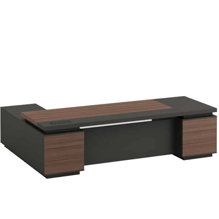 Bureau de Direction Moderne en Bois Noyer – Big Office Maroc – Image 4