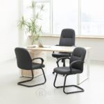 Ensemble chaise bureau président et chaises visiteurs en similicuir – Maroc – Image 2