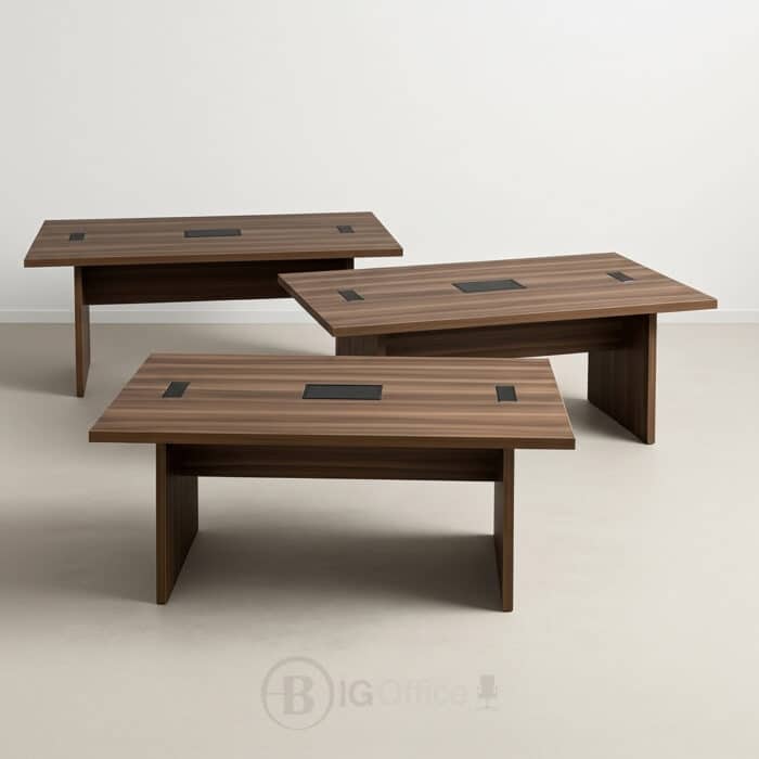 Table de réunion MDF avec passe-câbles – Design moderne - Dimension L 240 x l 120 x H 75 cm – Image 4