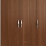 Armoire de rangement en bois MDF effet noyer – 3 portes élégantes pour bureau ou maison – Image 3