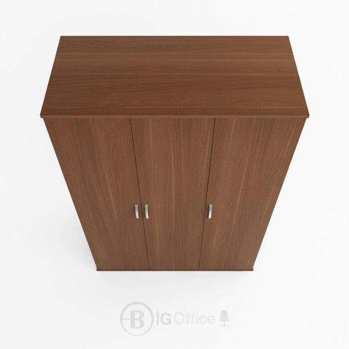 Armoire de rangement en bois MDF effet noyer – 3 portes élégantes pour bureau ou maison – Image 7