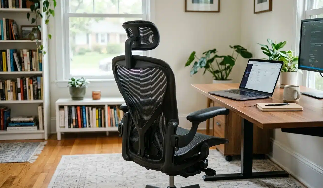 Chaise de bureau ergonomique réglable avec support lombaire