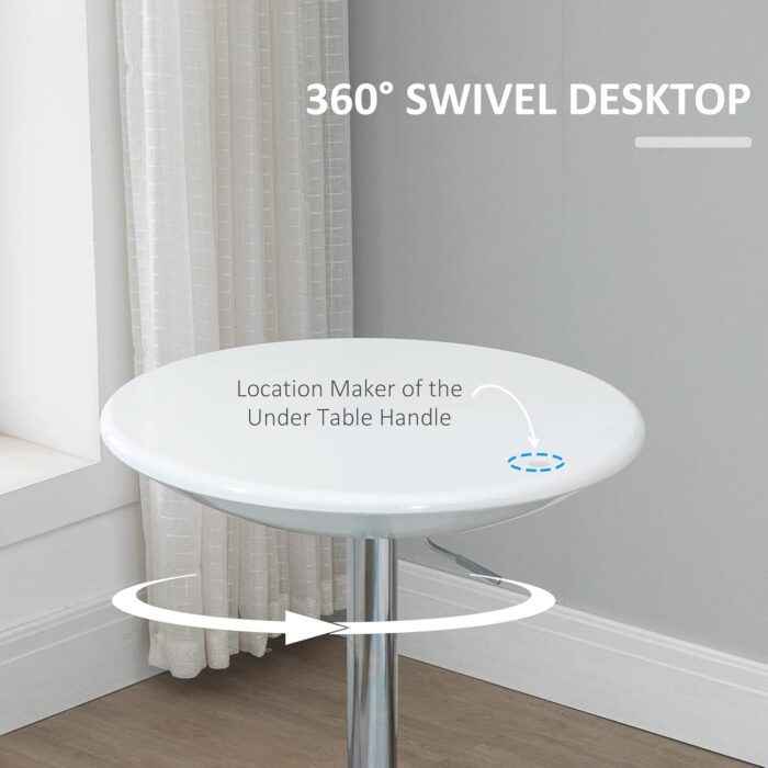 Table de réunion haute avec plateau ABS – idéale pour coin café ou espace collaboratif | Big Office Maroc – Image 4