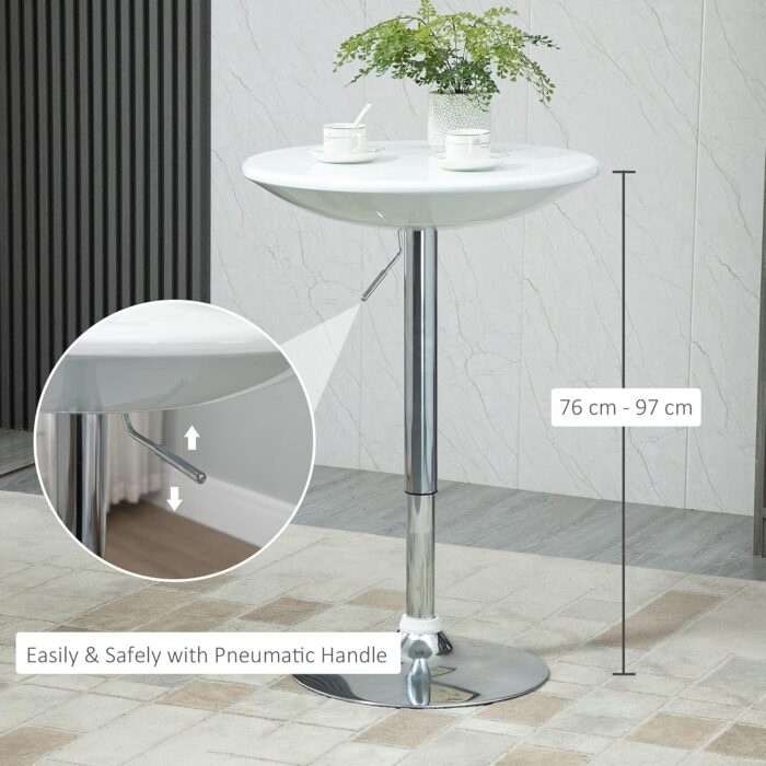 Table de réunion haute avec plateau ABS – idéale pour coin café ou espace collaboratif | Big Office Maroc – Image 5