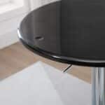 Table de réunion haute réglable – Plateau ABS noir brillant et pied chromé – Image 4