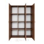 Armoire de rangement en bois MDF effet noyer – 3 portes élégantes pour bureau ou maison – Image 2