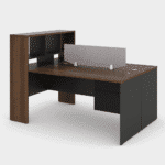 bureau bench 2 postes en MDF bois moderne pour open space professionnel