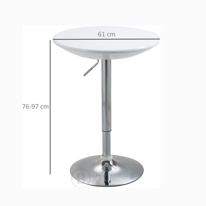 Table de réunion haute avec plateau ABS – idéale pour coin café ou espace collaboratif | Big Office Maroc – Image 3
