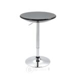 Table de réunion haute réglable – Plateau ABS noir brillant et pied chromé