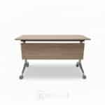 Table modulable et pliante avec roulettes – Plateau chêne clair
