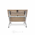 Table modulable et pliante avec roulettes – Plateau chêne clair – Image 3