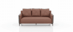 Canapé d’accueil 3 places en simili cuir marron – Design moderne et élégant