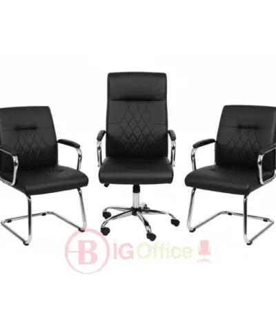 Ensemble de Chaises de Bureau – Fauteuil Direction + 2 Chaises Visiteur