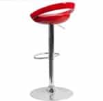 Tabouret de Bar Design Rouge – Hauteur Réglable & Socle Chromé – Image 4
