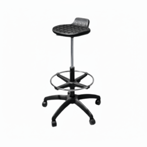 Tabouret tulipe en polyuréthane Made in Italy – siège d’atelier réglable avec repose-pieds