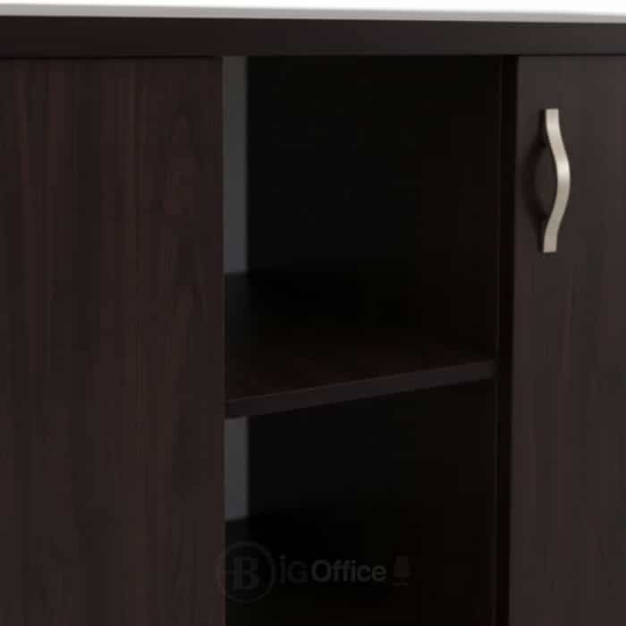 Buffet Bas 4 Portes - Étagères centrales - Finition Noyer | Liquidation Totale – Image 3
