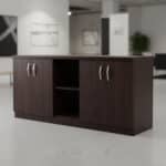 Buffet Bas 4 Portes - Étagères centrales - Finition Noyer | Liquidation Totale – Image 4