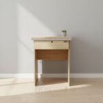 Bureau Compact 60 cm avec Tiroir - Modèle 606 - Bois Clair – Image 4