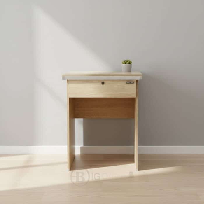 Bureau Compact 60 cm avec Tiroir - Modèle 606 - Bois Clair – Image 4