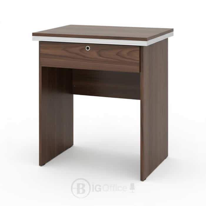 Bureau Compact 60 cm avec Tiroir - Modèle 606 - Bois Foncé – Image 2