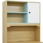 Bureau d’écriture 509 avec Rangements & Tiroirs - Design Bois & Bleu - L90 × D60 × H180 cm – Image 3